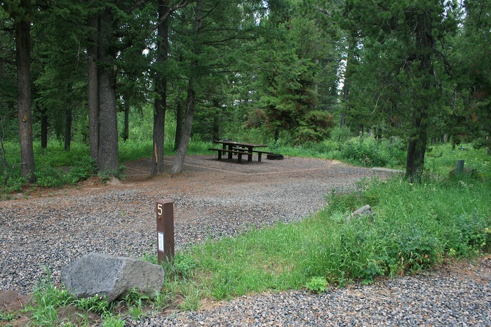 Grandview Campground near Lower Mesa Falls.