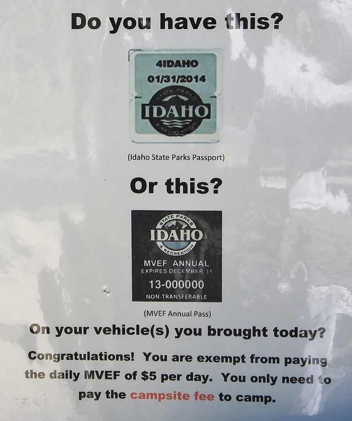 Hawleys Landing Campground sign and info