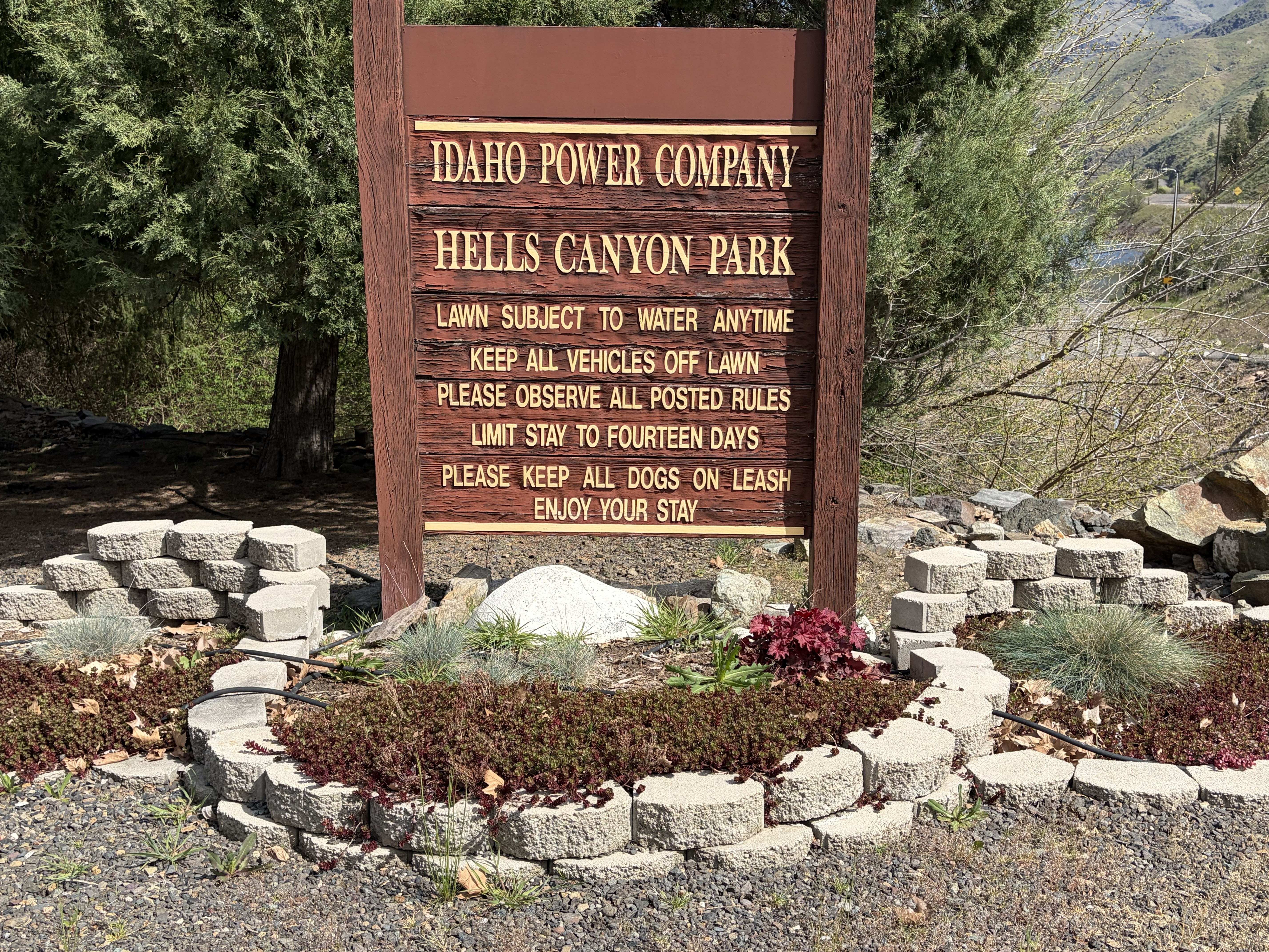 Hells Canyon Park Sign