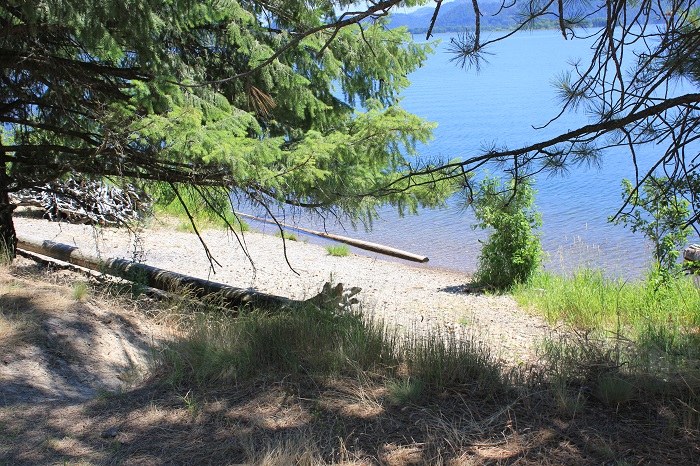 About a quarter mile north along the trail you will find this little beach, not a bad spot to cool off after a long bike ride.