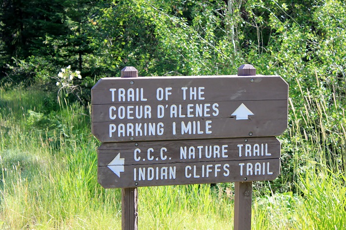 Follow this <a href="https://www.google.com/maps/dir/47.3537703,-116.7727371/47.3604385,-116.7796257/@47.3562272,-116.7785724,1109m/data=!3m1!1e3!4m2!4m1!3e0?hl=en" target="blank">googleMap</a> from t