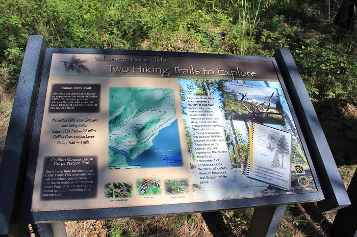 There are a couple information signs here and more on the CCC Trail.