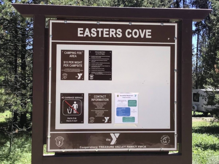 Easter Cove loop is being remoddeled as I write this so it will look different by the time you get the chance to camp here.