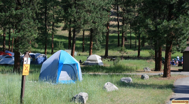Hot Springs Campground on the South Fork of the Payette River.