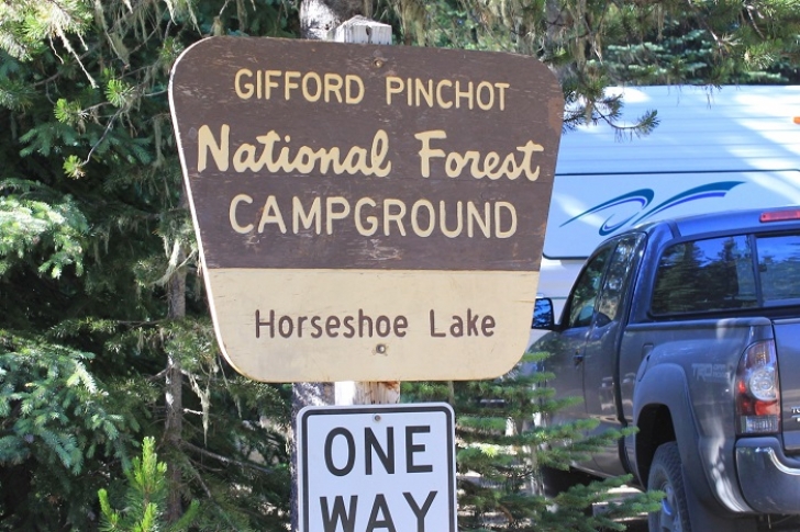 Camping in Washington's Horseshoe Lake Campground.