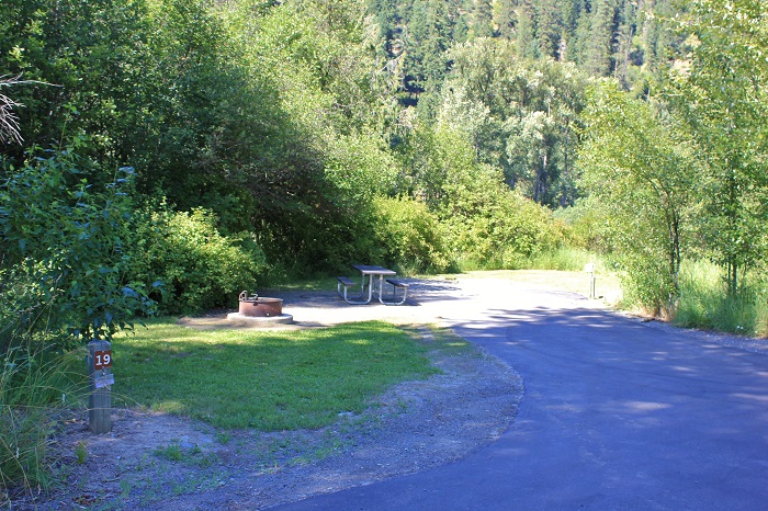 Huckleberry Campground on the St Joe River in northern Idaho.