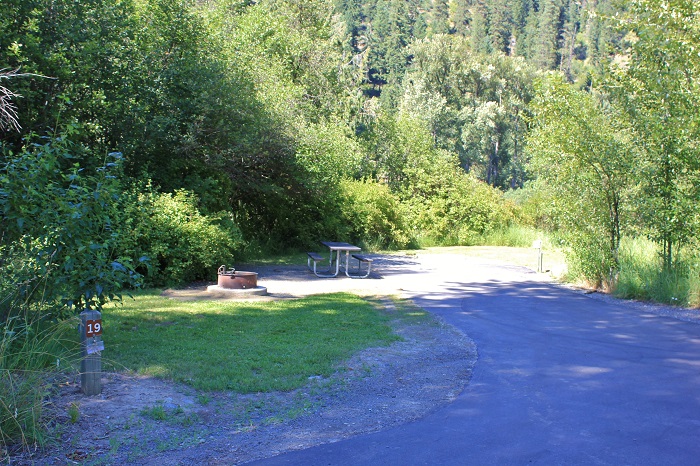 Huckleberry Campground on the St Joe River in northern Idaho.