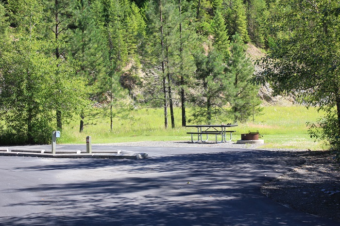Huckleberry Campground on the St Joe River in northern Idaho.