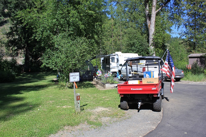 Huckleberry Campground on the St Joe River in northern Idaho.