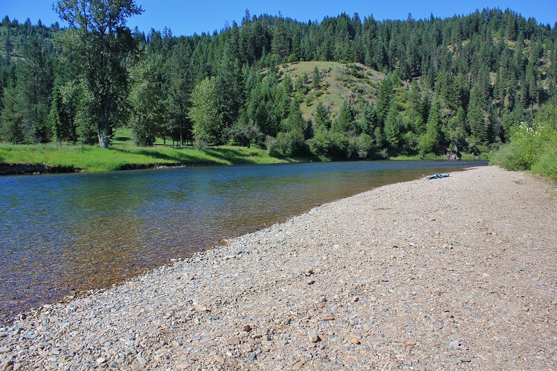 Huckleberry Campground on the St Joe River in northern Idaho.