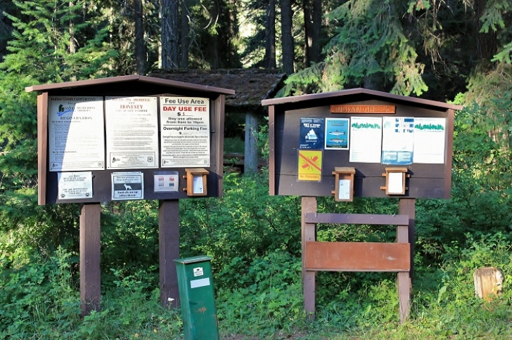 Camping in Washingtons Indian Creek Campground.