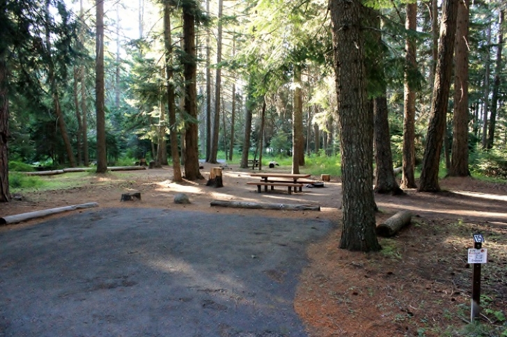 Camping in Washingtons Indian Creek Campground.