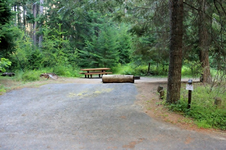 Camping in Washingtons Indian Creek Campground.