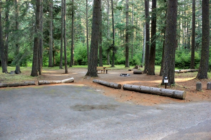 Camping in Washingtons Indian Creek Campground.