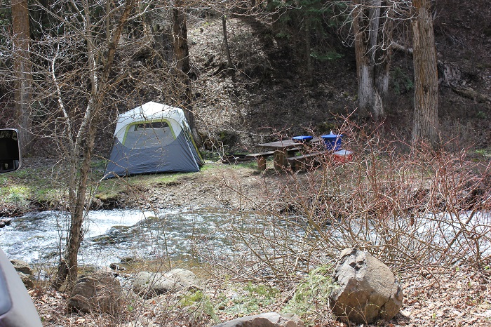 Justrite Campground on Mann Creek.