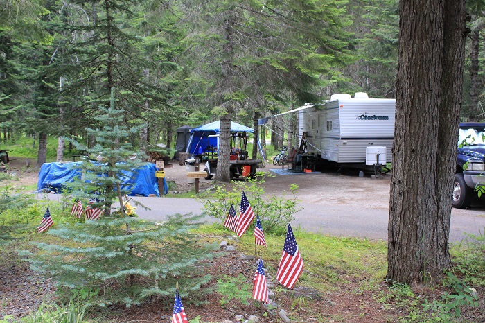 Kit Price Campground on the coeur d