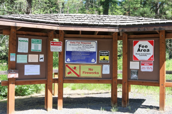 A picture of the information board at Laird Park in northen Idaho.