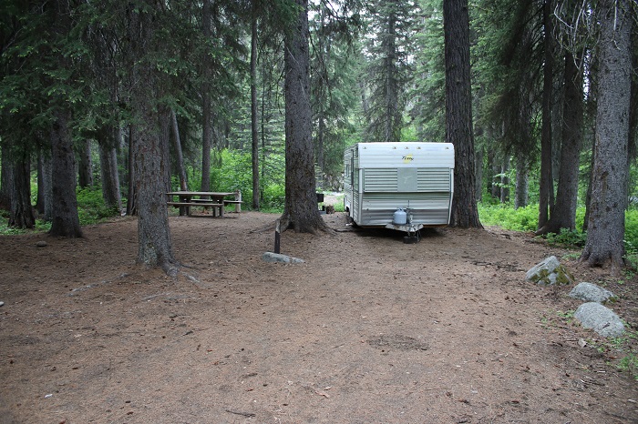 Lake Fork Campground site.