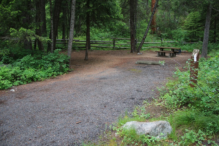 Campsites in Lastchance Campground.