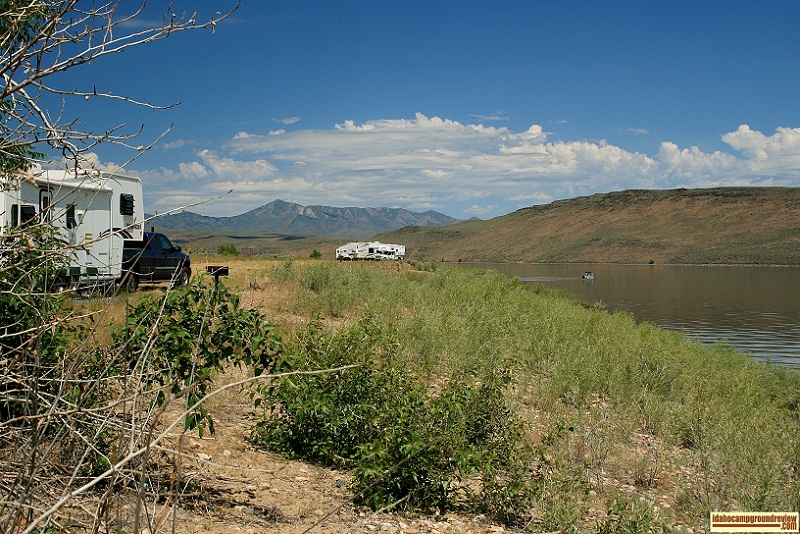 Lava Point Campground on Magic Reservoir north of Twin Falls.