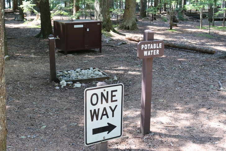 Drinking water and garbage dumpsters are available in several locations through out the campground.
