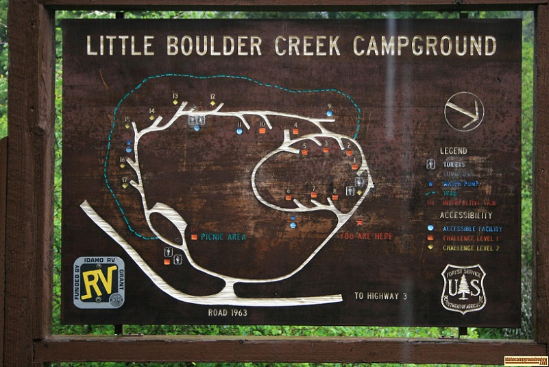 Map of little boulder creek campground