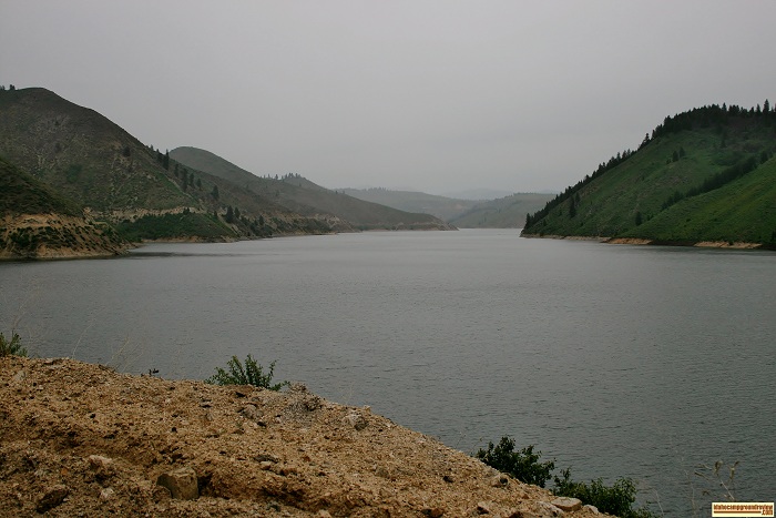 View of the reservoir near Little Wilson Creek Campground.