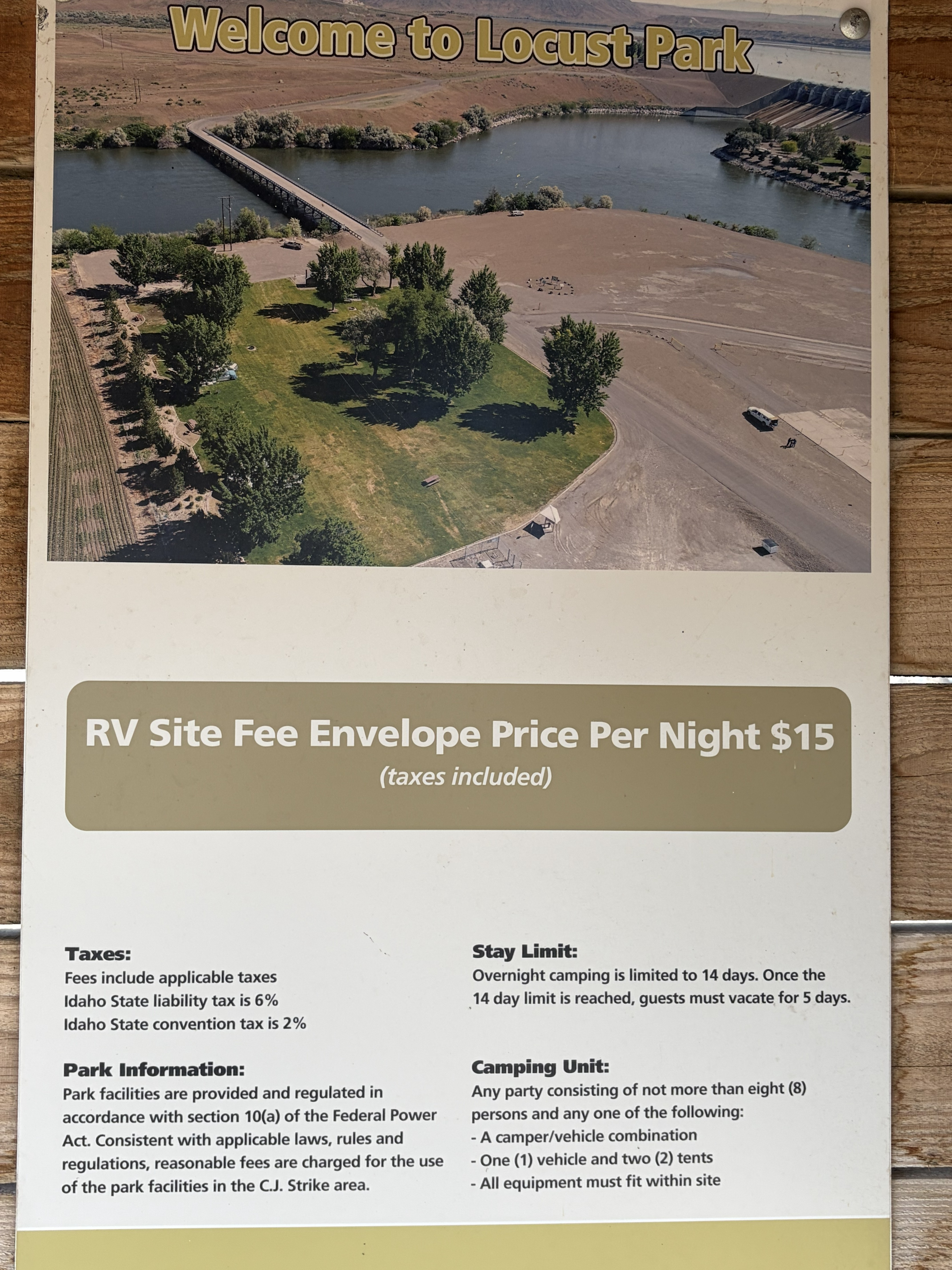 Locust Park Signs and Info 