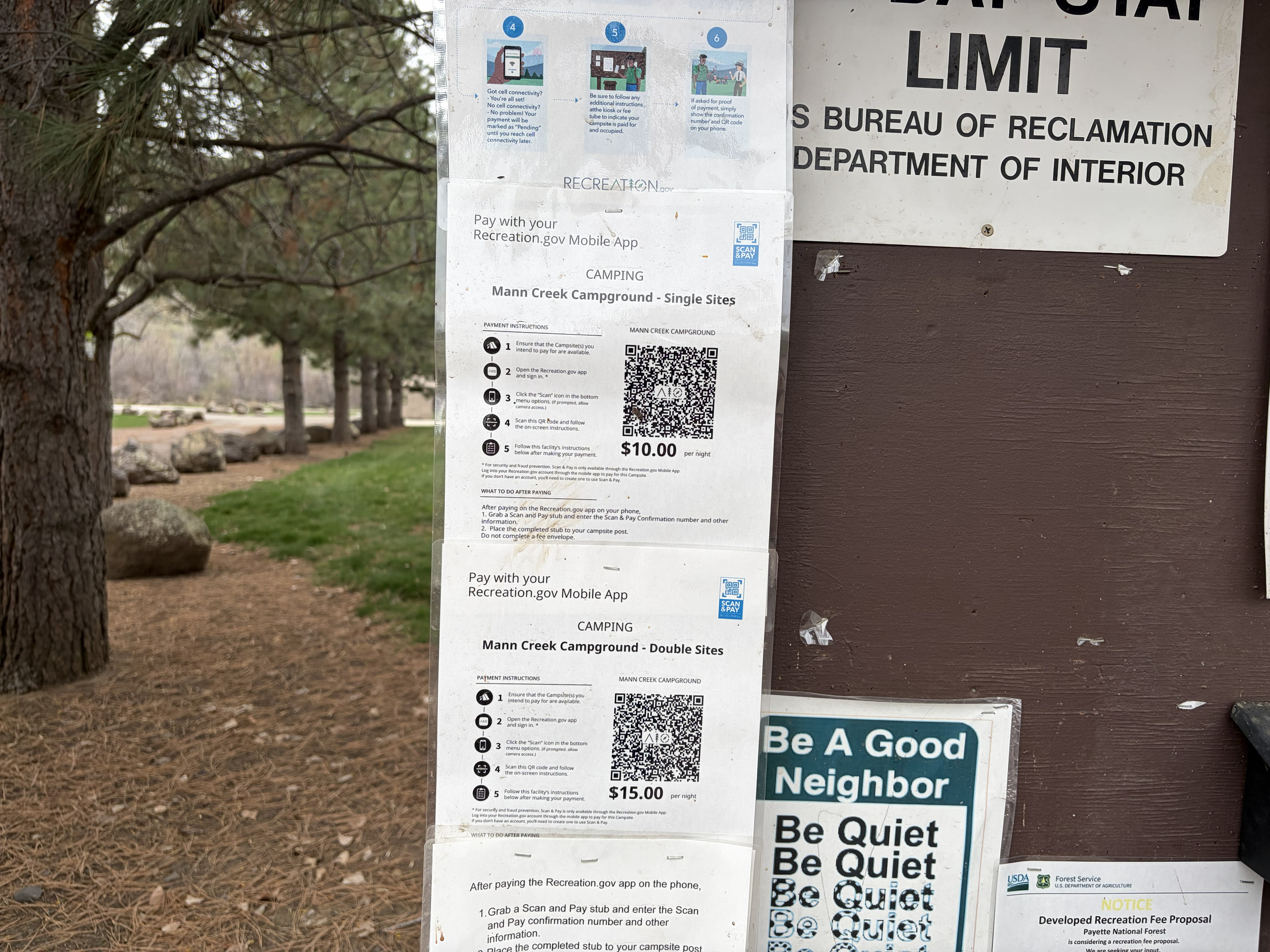 Mann Creek Campground - Signs & Info