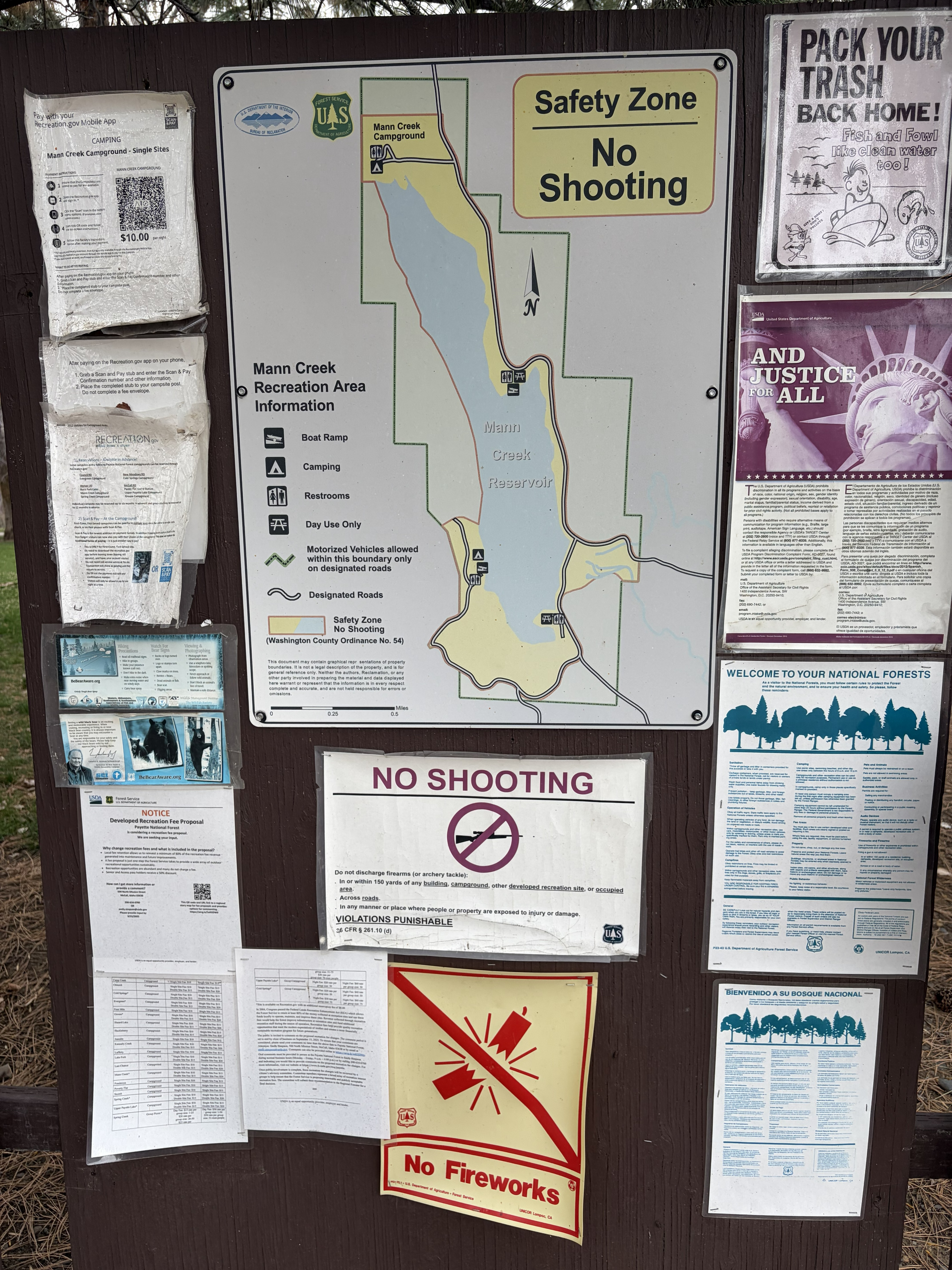 Mann Creek Campground - Signs & Info