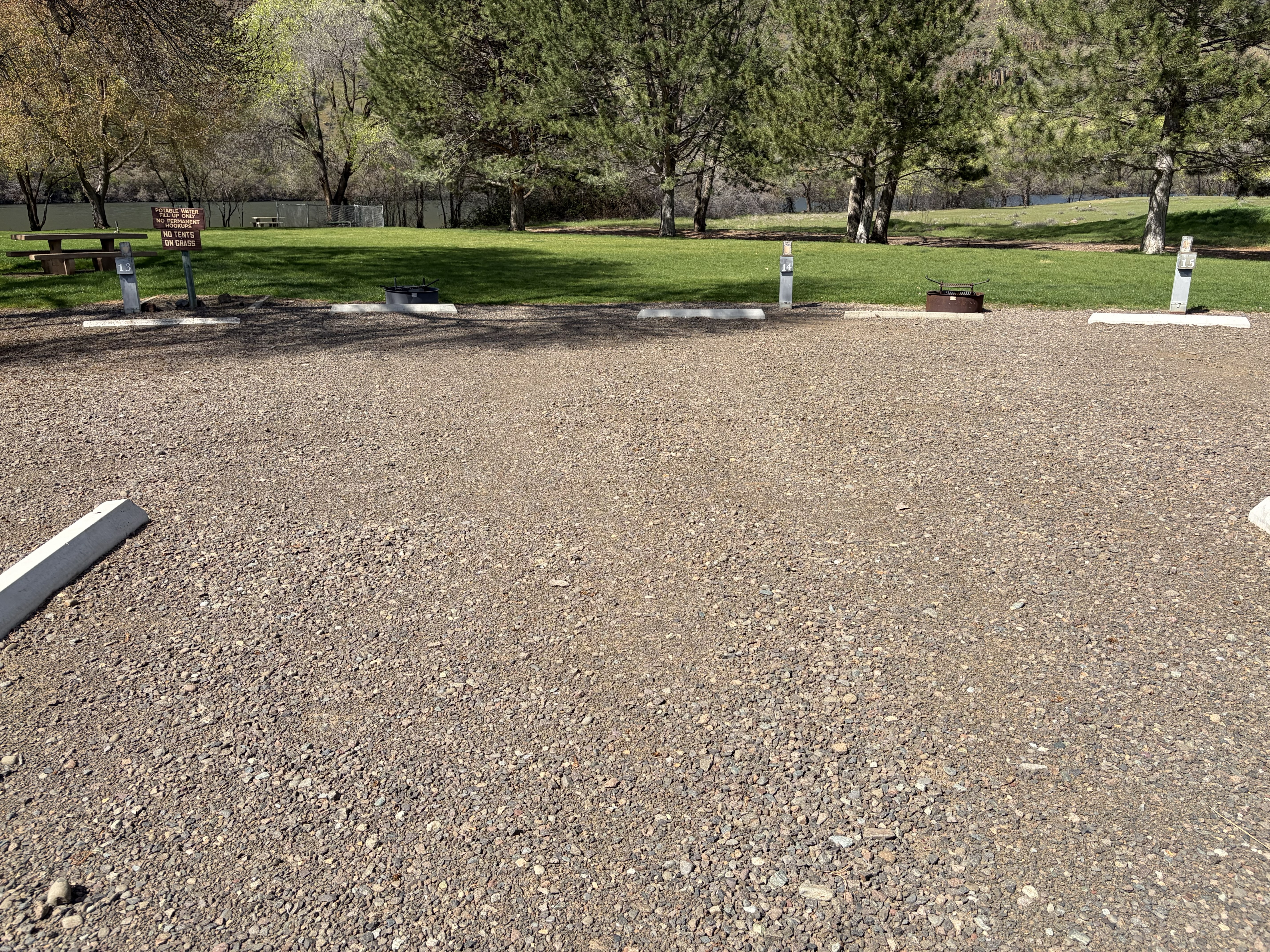 McCormick Park tent camping sites.