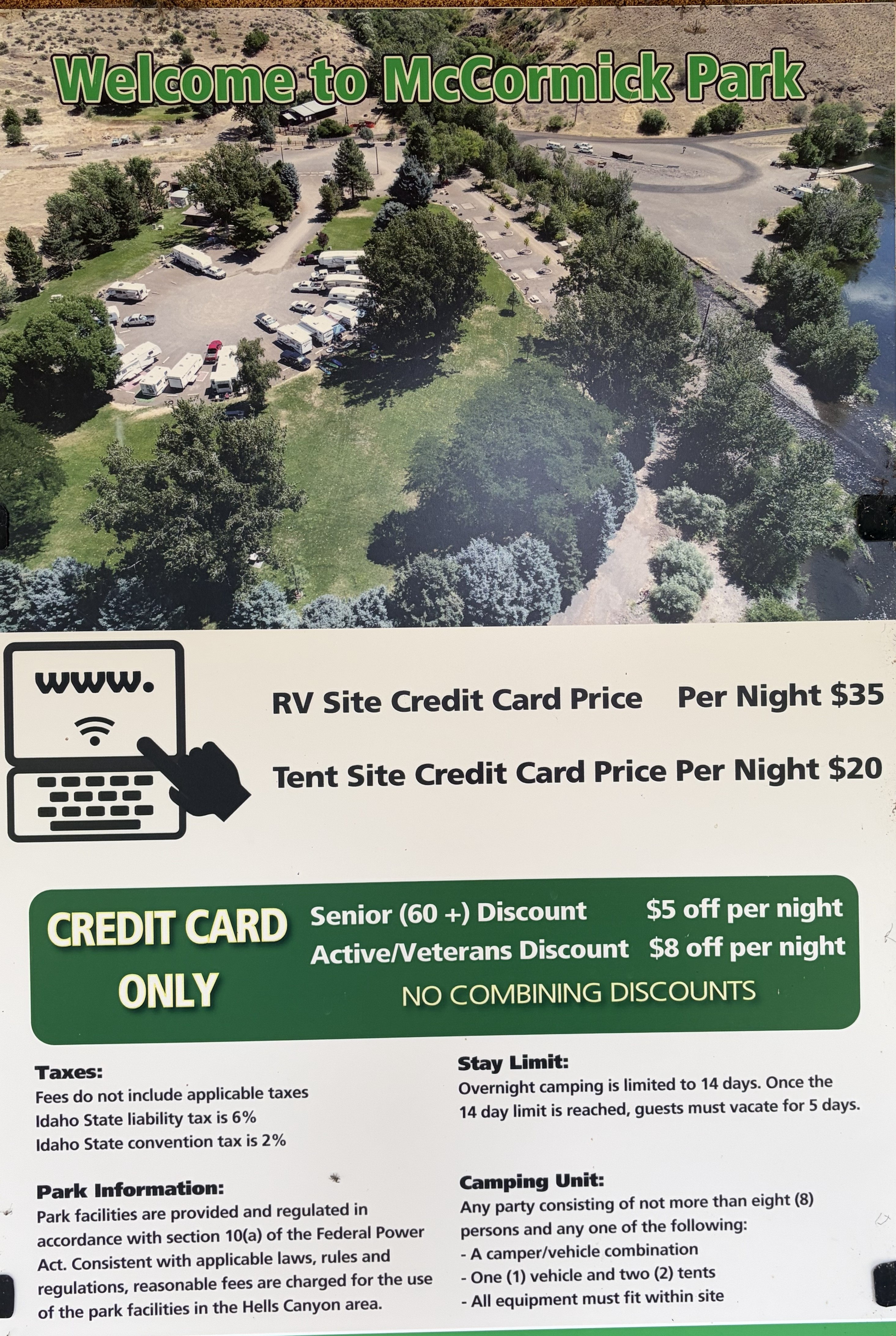 McCormick Park Signs & Information