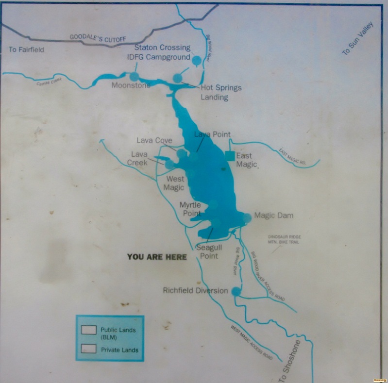Moonstone Access map of the Magic Reservoir.