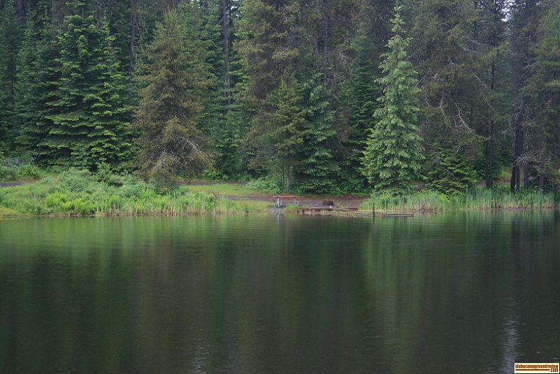 Camping site right on the water at Moose Creek Reservoir