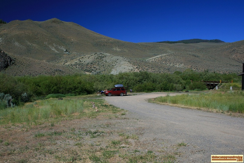 This is a view of Morgan Creek Recreation Site which is north of Challis, Idaho.