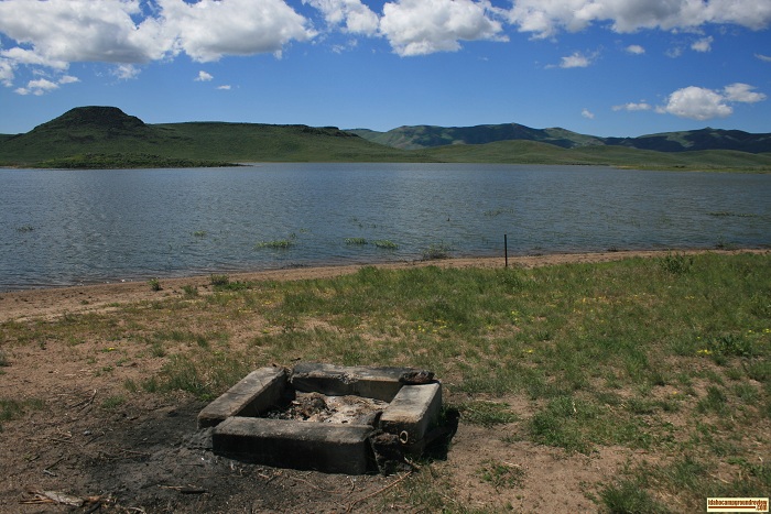 This is a fire ring along the shore and is used as a camping spot.