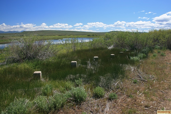 There were camping areas outlined by these concrete posts but no one seems to use them.