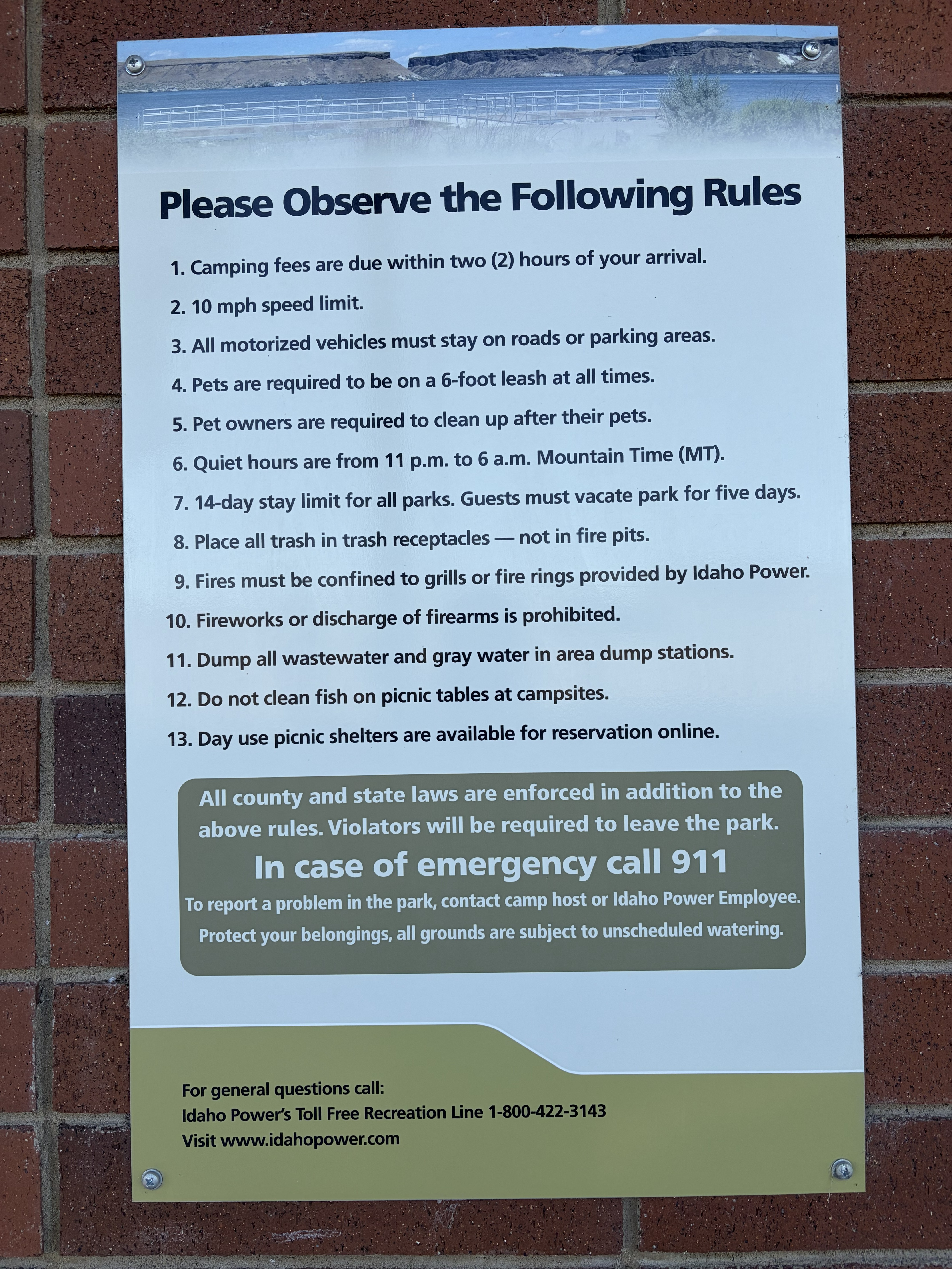 North Park Campground Info