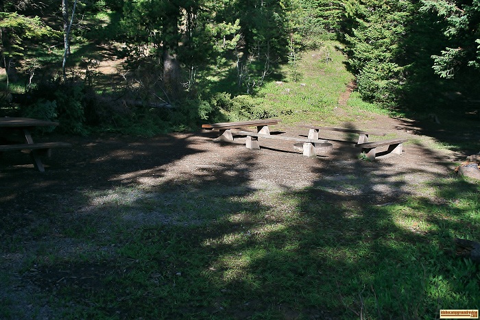 This fire pit is situated between campsites 8 and 9.
