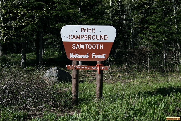 Pettit Campground sign