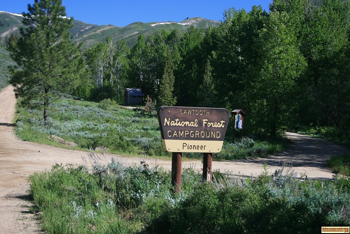 This is the entrance to Pioneer Campground.