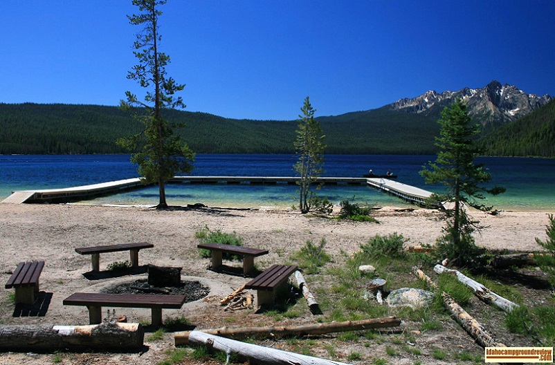 Point Campground and Day Use area on Redfish Lake