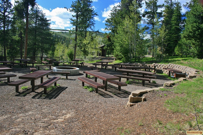 This is a view of the Fire Pit / picnic area in Loop "A".