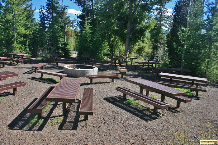 This is a view of the Fire Pit / picnic area in Loop "B".