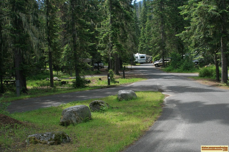 Powell Campground on the Lochsa River near Lolo Pass.