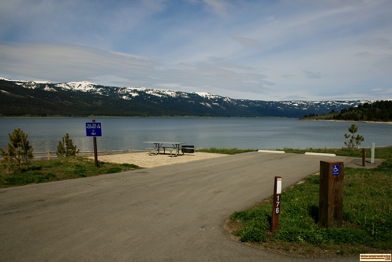 Handicap equipped site #176 in Ridgeview Campground, part of Lake Cascade State Park.
