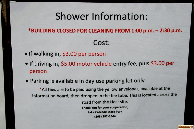 Ridgeview Campgrounds public showers info.