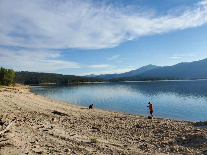 Camping at Riverside Campground at Deadwood Reservoir