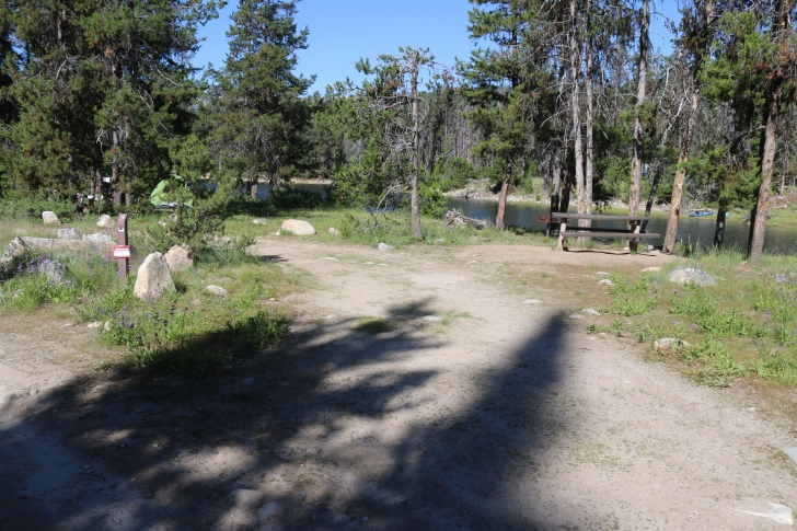Camping at Riverside Campground at Deadwood Reservoir