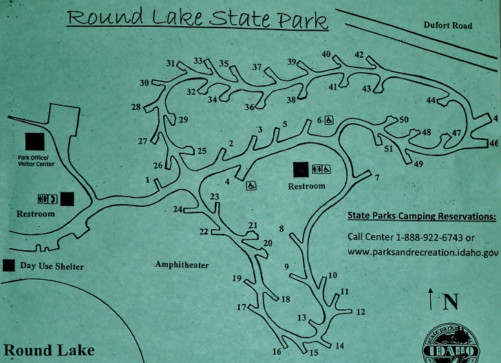 Campsites at Round Lake State Park